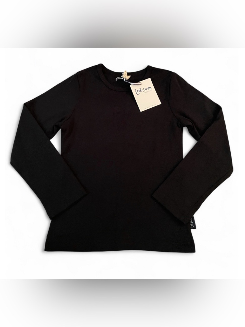 NWT Jottum Black Long Sleeve Girls Top Size US6